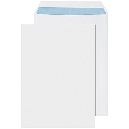 Q-Connect C4 Pocket Envelopes, Self Seal, 90gsm, White, Pack of 75