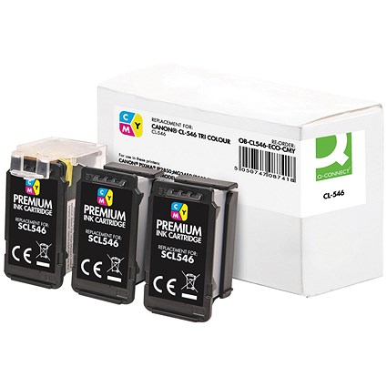 Q-Connect Remanufactured Ink Compatible With Canon CL546CMY CI828807BES222R