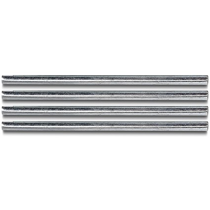 Q-Connect Steel Risers, 123mm Clearance, Silver, Pack of 4