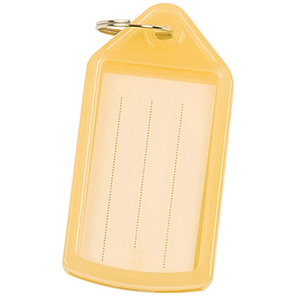 Q-Connect Sliding Key Fobs Yellow Pack of 40 KF10479