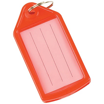 Q-Connect Sliding Key Fobs Red Pack of 40 KF10481