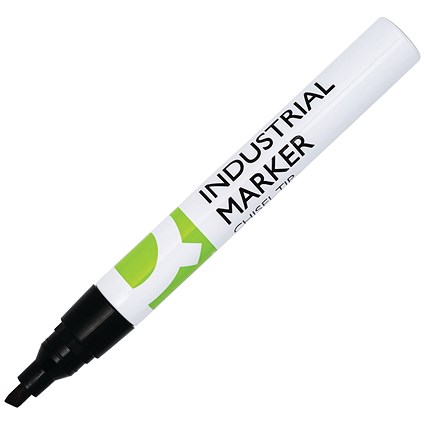 Q-Connect Industrial Marker Chisel Tip Black (Pack of 10)