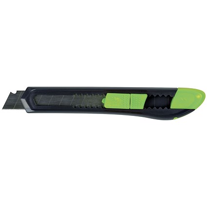 Q-Connect Medium Duty 18mm Cutting Knife Black/Green M80BC