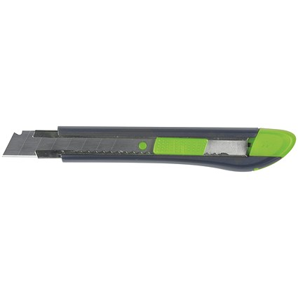 Q-Connect Heavy Duty 18mm Cutting Knife Black/Green 68BC
