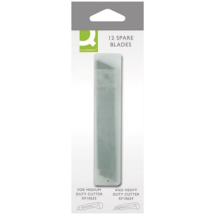 Q-Connect Medium/Heavy Duty Cutter Blades (12 Pack)
