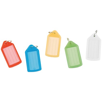 Q-Connect Sliding Key Fob, Assorted, Pack of 40