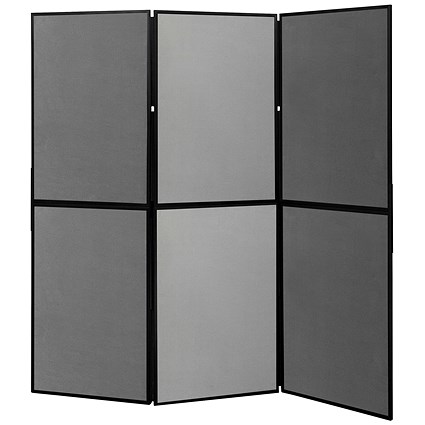 Q-Connect Display Board, 6 Panel, Blue/Grey