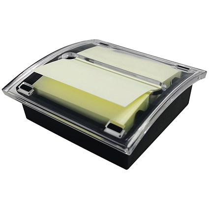 Q-Connect Heavyweight Fanfold Note Dispenser, Includes 75 x 75mm Fanfold Note Pad