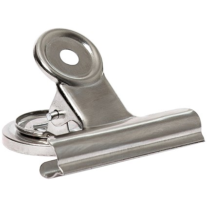 Q-Connect Magnetic Grip Clip 50mm Silver (Pack of 3)