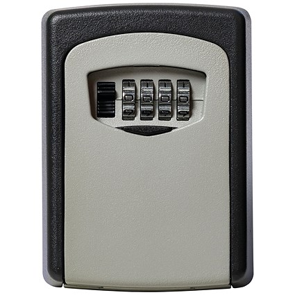 Q-Connect 4-Digit Combination Lock Key Box Stainless Steel/Aluminium Grey KF11403