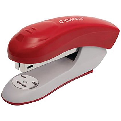Q-Connect Half Strip Plastic Stapler Red