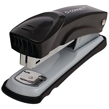 Q-Connect Half Strip Metal Stapler Black
