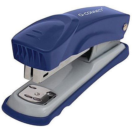 Q-Connect Half Strip Metal Stapler Blue