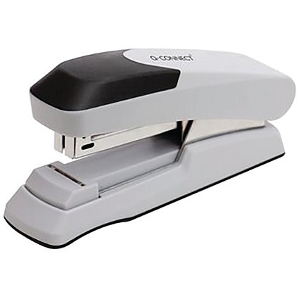 Q-Connect Flat Clinch Half Strip Stapler Black/Grey