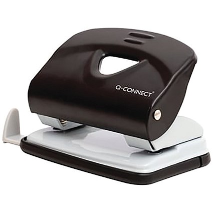 Q-Connect Medium Duty Metal Desk Hole Punch Black
