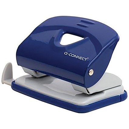 Q-Connect Medium Duty Metal Desk Hole Punch Blue
