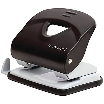 Q-Connect Standard Duty Metal Desk Hole Punch Black