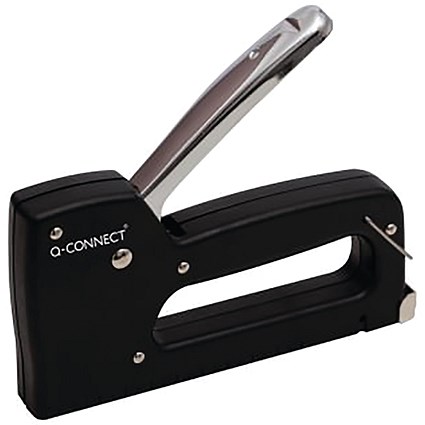 Q-Connect Lightweight Hand Tacker 23/6-8 Staples Black