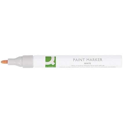 Q-Connect Paint Marker Pen Medium White (Pack of 10)