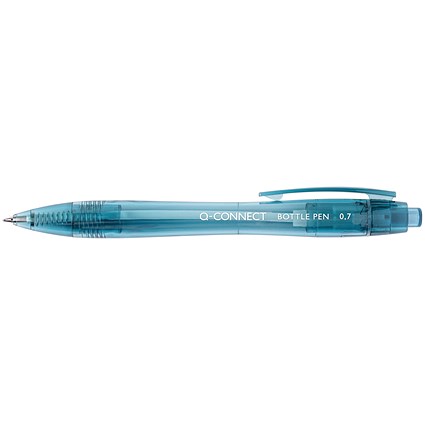 Q-Connect Ballpoint Pen, 0.7mm, Recycled, Blue Pack of 10