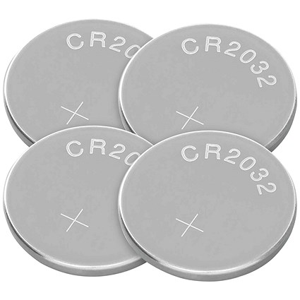 Q-Connect CR2032 Lithium Coin Cell Batteries Blister Card (Pack of 4)