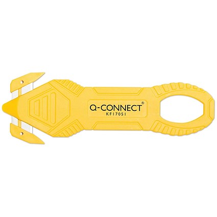 Q-Connect 3-in-1 Safety Cutter Concealed Steel Blade Yellow KF17051