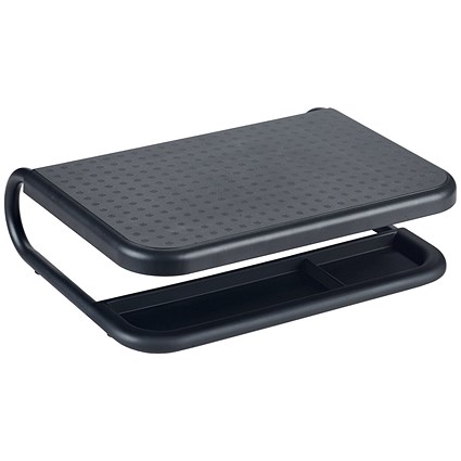 Q-Connect Monitor Laptop Riser with Desktop Organiser 380x295x110mm Black