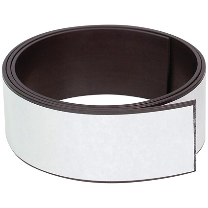 Q-Connect Magnetic Racking Strip, White PVC, 30mmx1.5mmx5m Q-Connect Magnetic Racking Strip, White PVC, 30mmx1.5mmx5m