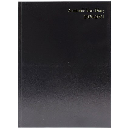 Academic Diary Day Per Page A4 Black 2020-21 KF1A4ABK21