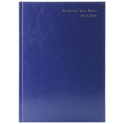 2019-2020 Academic A4 Diary, Day Per Page, Blue