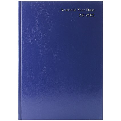 Academic Diary Day Per Page A4 Blue 2021-2022