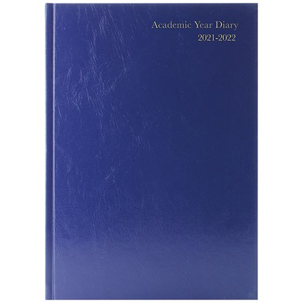 Academic Diary Day Per Page A4 Blue 2021-2022