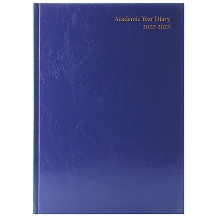 Academic Diary Day Per Page A4 Blue 2022-2023