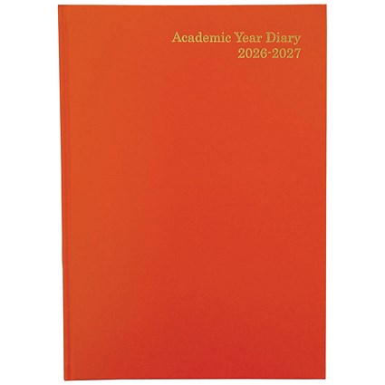 Academic Diary Day Per Page A4 Orange 2026-2027