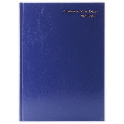 Q-Connect A5 Academic Appointment Diary, Day Per Page, Blue, 2023-2024