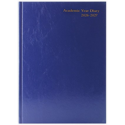 5 Star Academic Diary Day Per Page A5 Blue 2026-2027