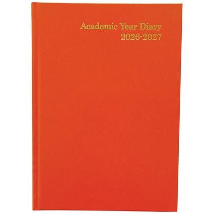 Academic Diary Day Per Page A5 Orange 2026-2027