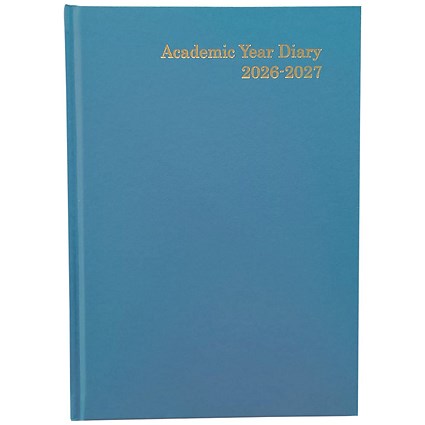 Academic Diary Day Per Page A5 Sky Blue 2026-2027