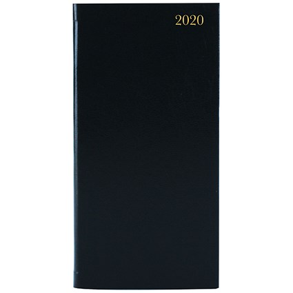 Slim 2020 Diary, Portrait, Week to View, Black