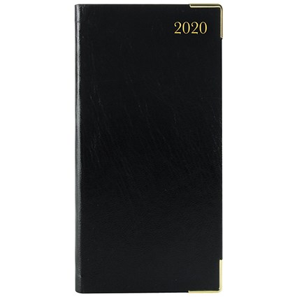Executive Slim 2020 Diary, Week to View, Black