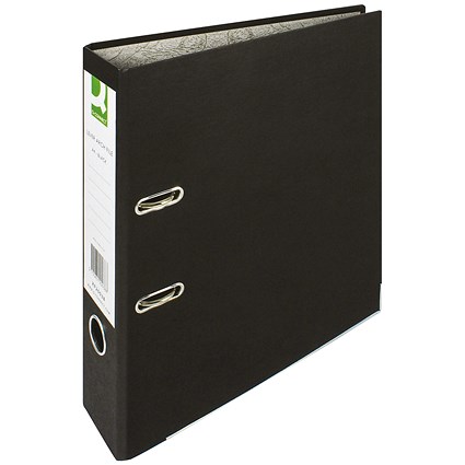 Q-Connect A4 Recycled Lever Arch Files, 70mm Spine, Black, Pack of 10