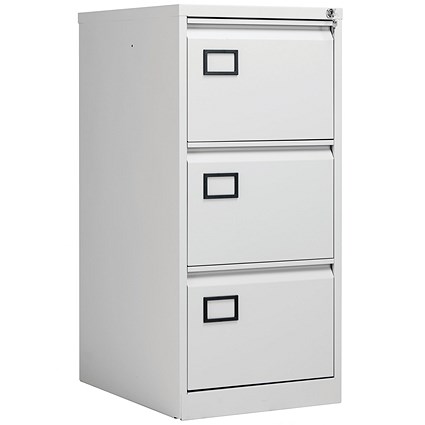 Jemini Foolscap Filing Cabinet, 3 Drawer, Grey