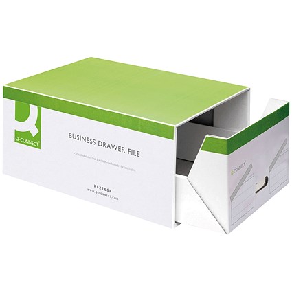 Q-Connect Archive Storage Drawers, White, Pack of 5