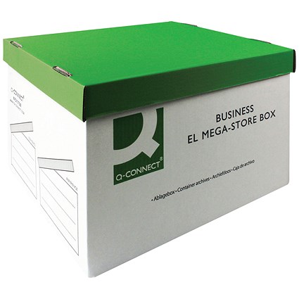 Q-Connect Business El Mega, Store Box, White, Pack of 10 Q-Connect Business El Mega, Store Box, White, Pack of 10