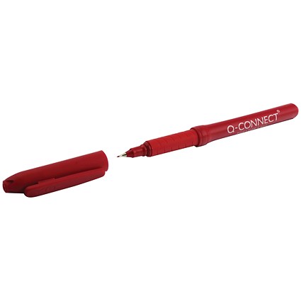 Q-Connect Fineliner Pen 0.4mm Red (Pack of 10)