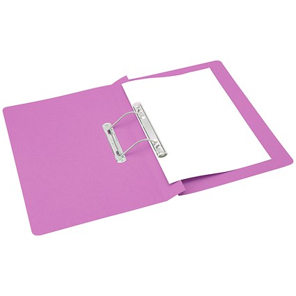 Q-Connect Transfer File, 300gsm, Foolscap Pink, Pack of 25