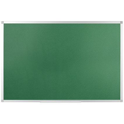 Q-Connect Noticeboard, Aluminium Trim, 1800x1200mm, Green
