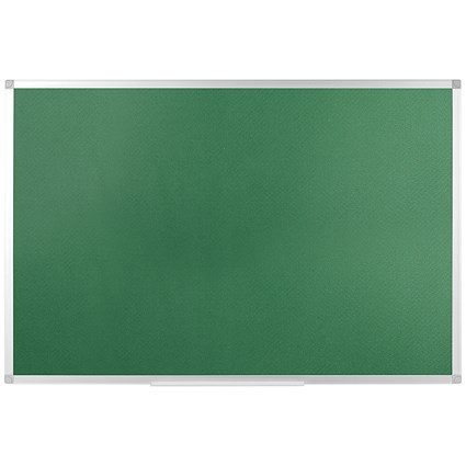 Q-Connect Aluminium Frame Felt Noticeboard with Fixing Kit 1800x1200mm Green 54034205