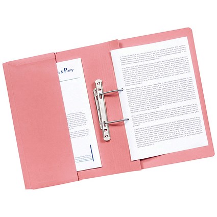 Q-Connect Front Pocket Transfer Files, 300gsm, Foolscap, Pink, Pack of 25 Q-Connect Front Pocket Transfer Files, 300gsm, Foolscap, Pink, Pack of 25