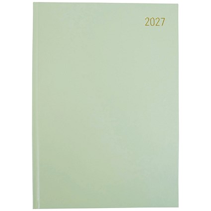 5 Star Desk Diary 2 Page Per Day A4 Sage Green 2027